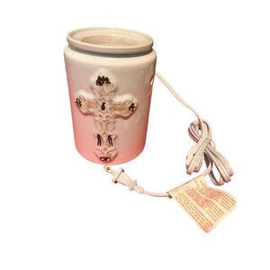 Scentsy NOM-ance Home Antique Cross Electric Wax Warmer White OS